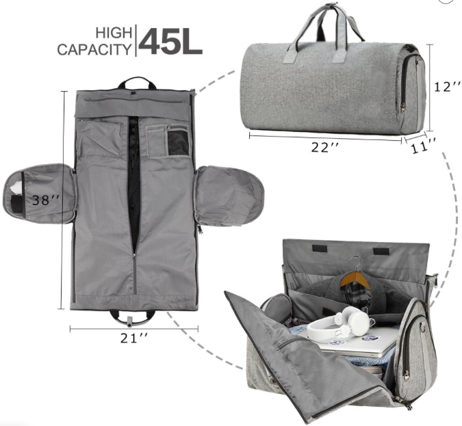 Elegant travel duffel bag
