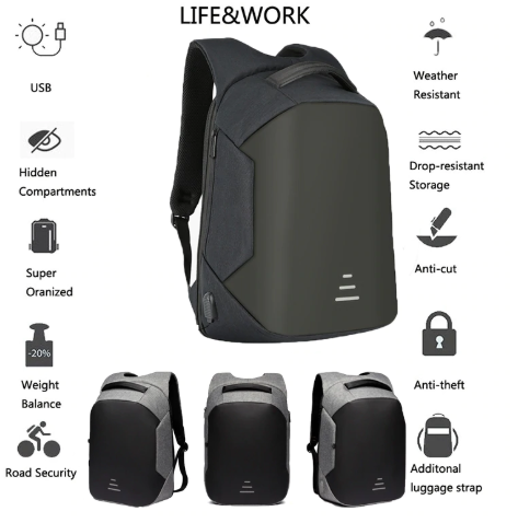 Minimal Anti-theft backpack
